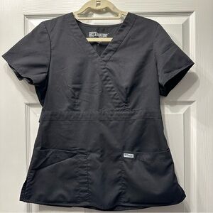 Barco Grey's Anatomy Black Scrub Top Medium